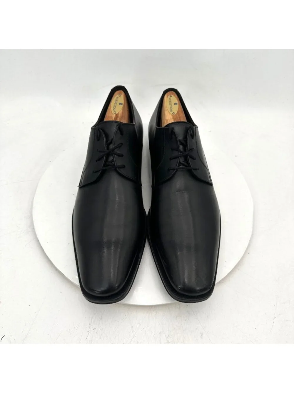 To Boot New York Men Size 9 Black Leather Plain Toe Lace Up Derby Dress Shoes